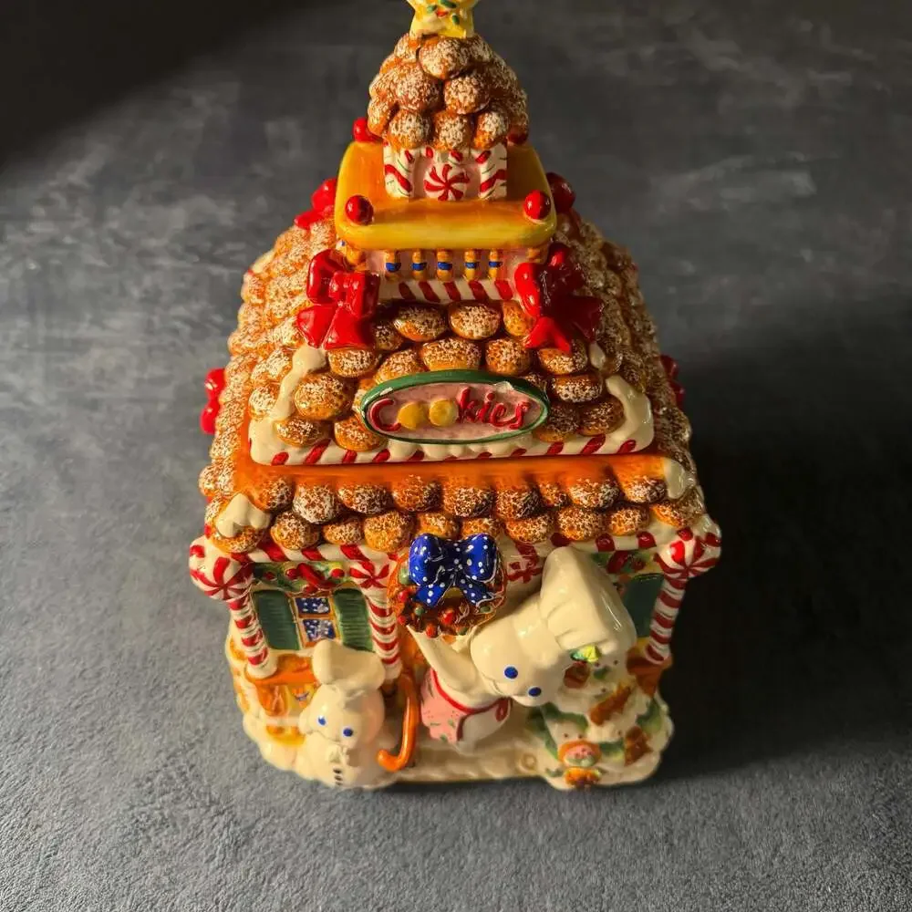 Danbury Mint Pillsbury Doughboy Christmas Gingerbread House Cookie Jar